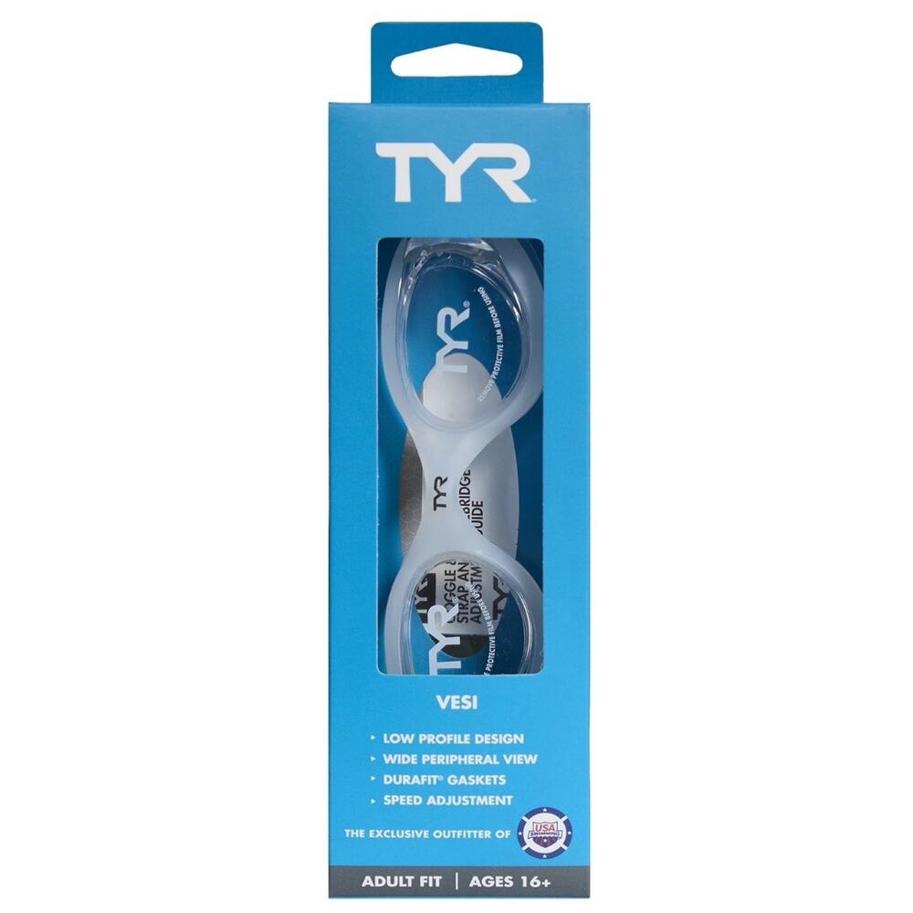 TYR Vesi Adult Swim Goggles Ages 16+ UV Anti-Fog Protection